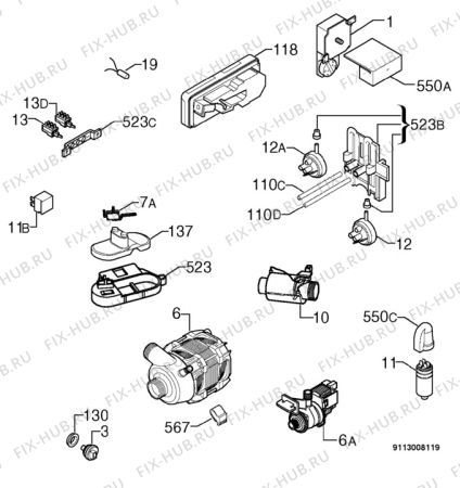 Взрыв-схема посудомоечной машины Kuppersbusch IG653.1B - Схема узла Electrical equipment 268